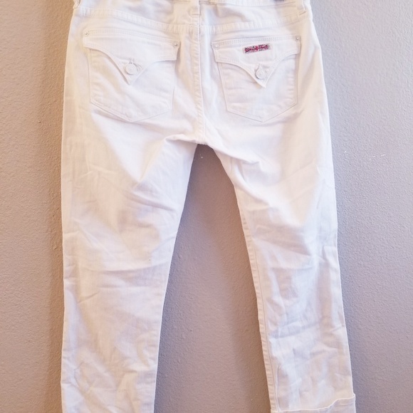 Hudson cropped white jeans, lightly worn - Picture 2 of 2